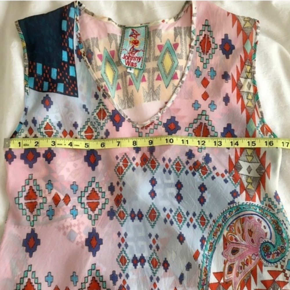 Johnny Was Pink and Blue Patterned Dress - Picture 8 of 8
